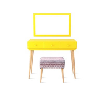 penteadeira-com-gaveta-amarela