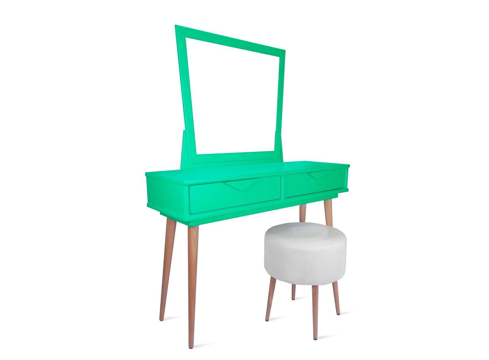 penteadeira-com-puff-verde