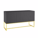 Buffet Friso 3 Portas 136 cm - Grafite c/ Base de Metal