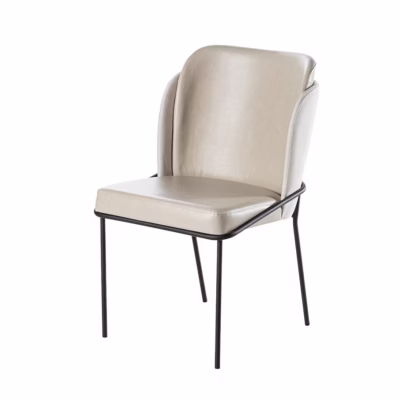 Cadeira Cristal - Pé metal c/ opções de cores