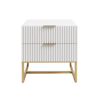Mesa de Cabeceira Friso 2 gavetas - Laqueada