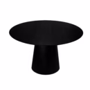 Mesa de Jantar Cone Redonda - Lâmina de Madeira - Ébano