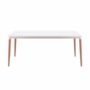 Mesa de Jantar Abbey c/ Vidro - Off-White