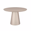 Mesa de Jantar Cone Redonda - Lâmina de Madeira -  Metalizado