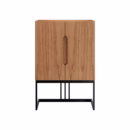 Cristaleira Bar Wood - Castanho / Preto