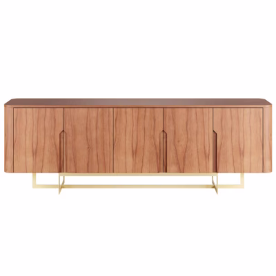 Buffet Flow 220 x 45 x 75cm - Lâmina de Madeira Carvalho Natural
