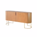 Buffet Curvo Elipse 160 cm - Castanho e Dourado