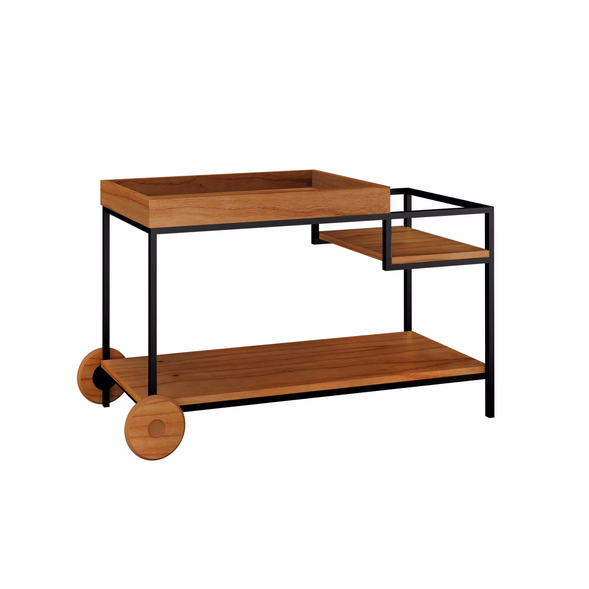 Carrinho Bar Wood - Lâmina de Madeira