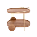 Carrinho Bar Edge - Lâmina de Madeira