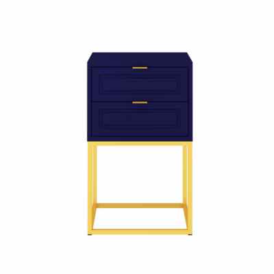 Mesa de Cabeceira Nina 40 cm Azul - Várias Cores - Puxador Reto