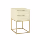 Mesa de Cabeceira Nina 40x65cm Frapê e Champanhe