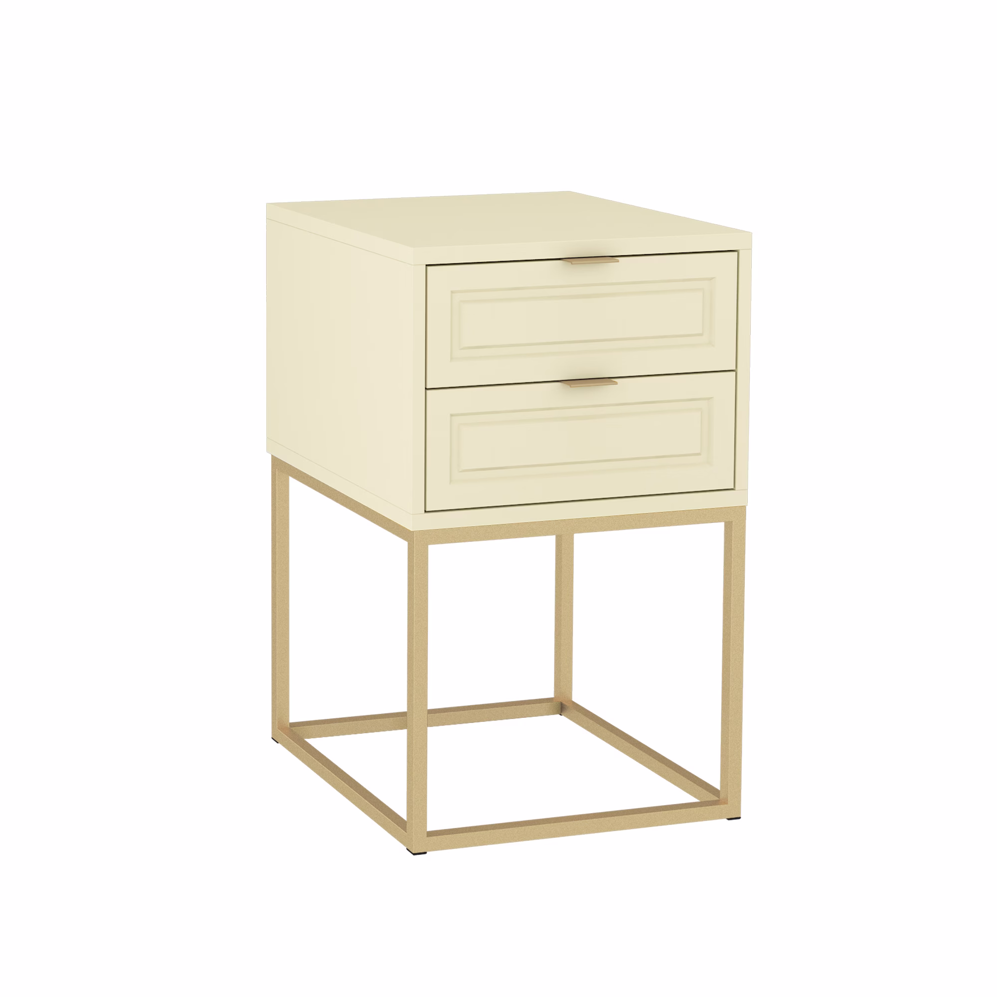 Mesa de Cabeceira Nina 40x65cm Frapê e Champanhe