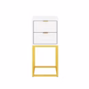 Mesa de Cabeceira Nina 30 cm Branco - Várias Cores - Puxador Reto