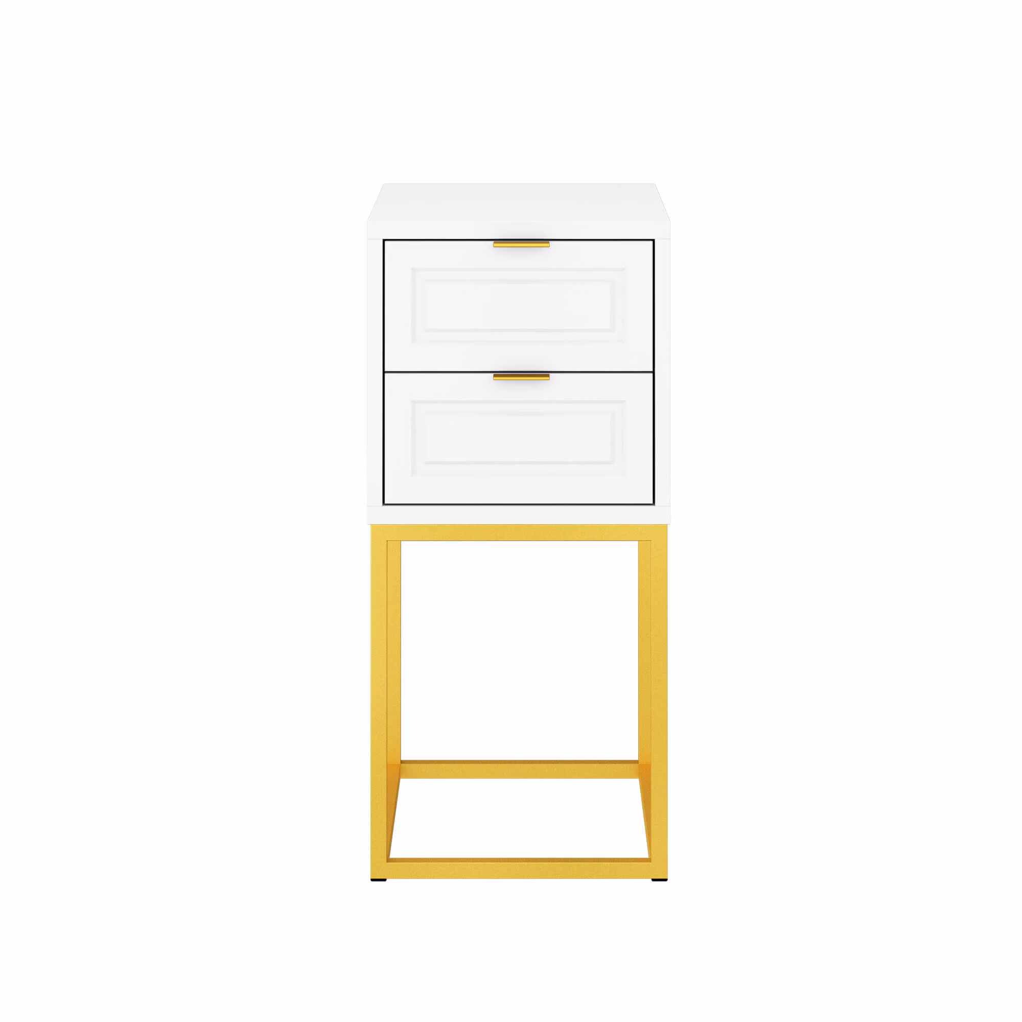 Mesa de Cabeceira Nina 30 cm Branco - Várias Cores - Puxador Reto