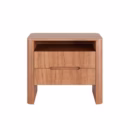 Mesa de Cabeceira Flow com Nicho - Lâmina de madeira