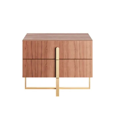 Mesa de Cabeceira Aurora Lâmina de Madeira Carvalho