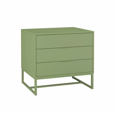 Mesa de Cabeceira Iron 3 Gavetas - Várias Cores