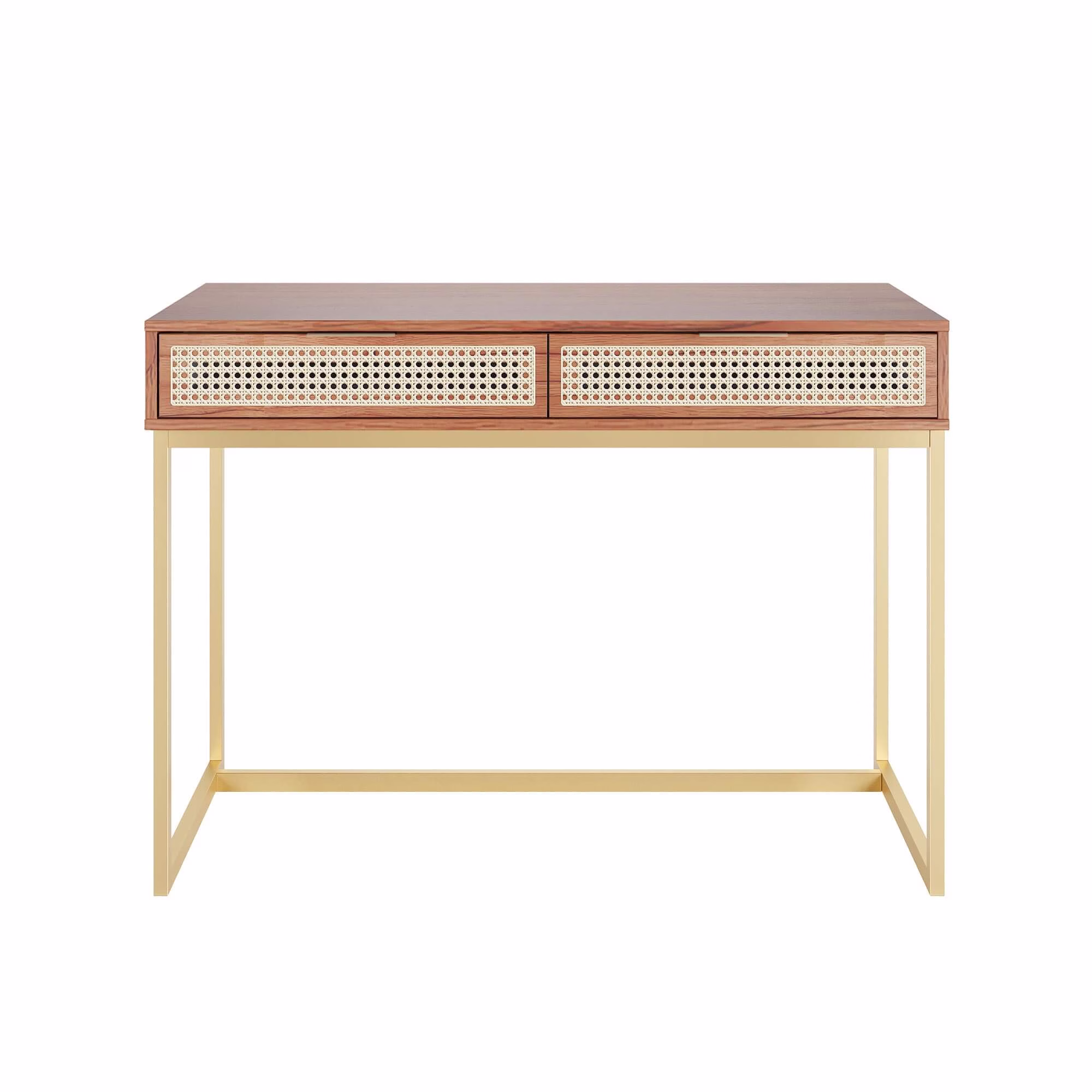 Escrivaninha Sevilha c/ Palha Indiana - Lâmina de Madeira