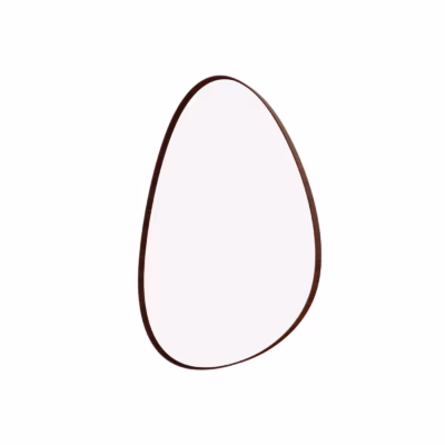 Espelho Orgânico Egg 109 cm - Moldura de Madeira