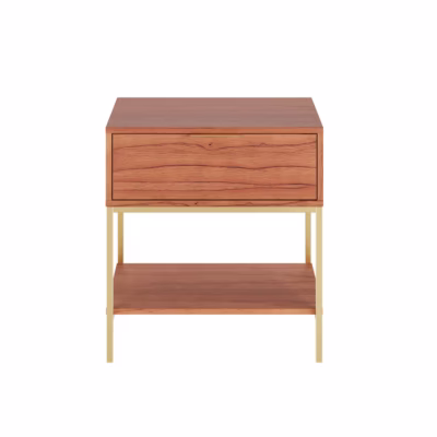 Mesa de Cabeceira Slim - Lâmina de madeira