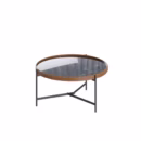 Mesa de Centro Aqua P - Mármore Black e Grafite