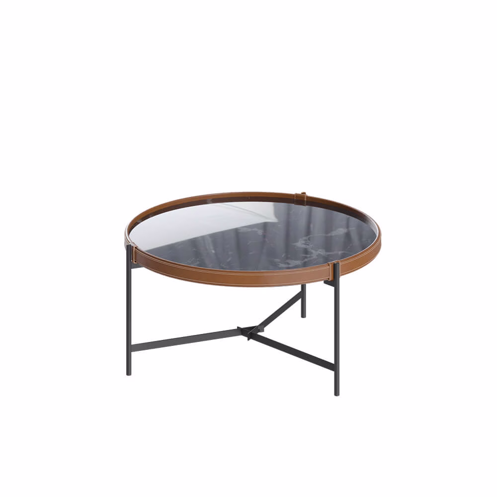 Mesa de Centro Aqua P - Mármore Black e Grafite