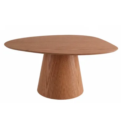 Mesa de Jantar Cone Orgânica - Lâmina de Madeira Carvalho Natural
