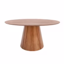 Mesa de Jantar Cone Oval - Lâmina de Madeira