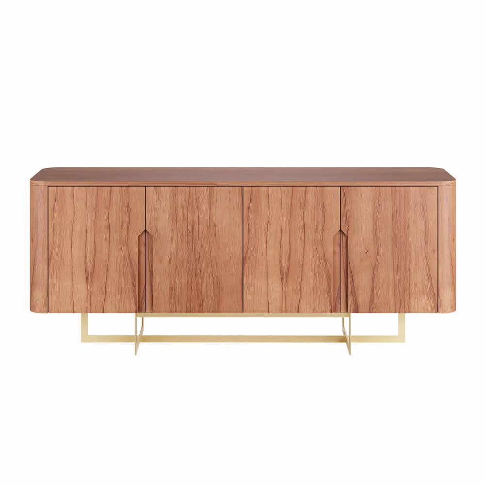 Buffet Flow 180 x 45 x 75cm - Lâmina de Madeira Carvalho Natural
