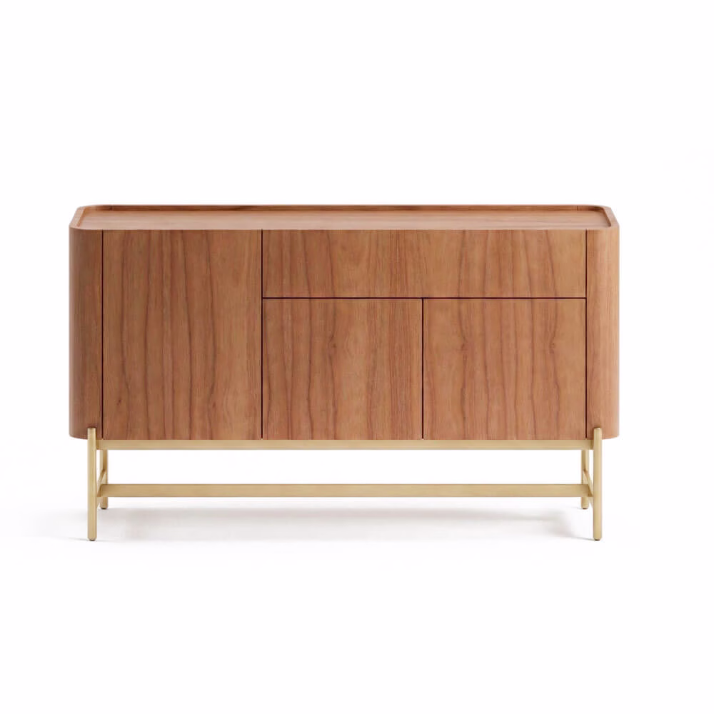 Buffet Bold 136 x 45 x 75cm - Lâmina de Madeira Carvalho Natural