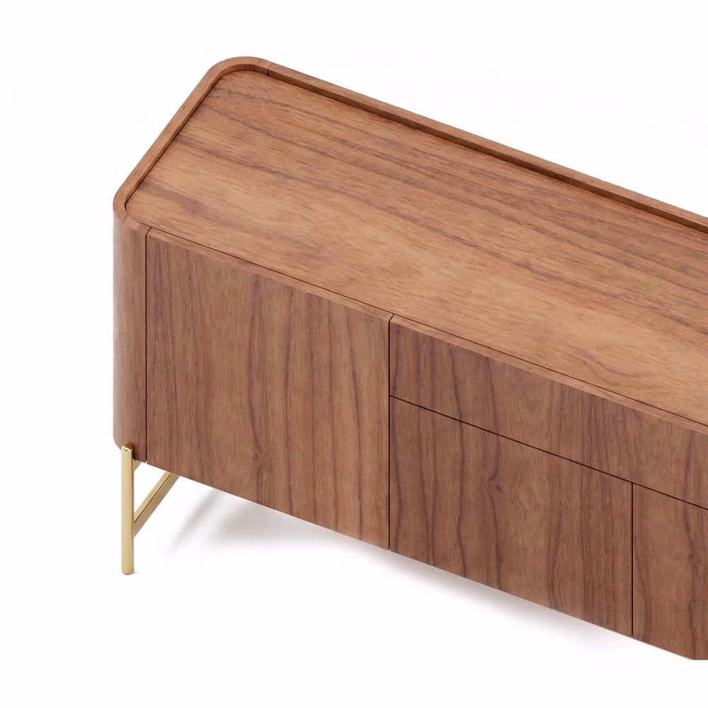 Buffet Bold 196 x 45 x 75cm - Lâmina de Madeira Carvalho Natural - Imagem 3